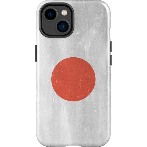 Japanese Flag Distressed iPhone 14 Plus Impact Case